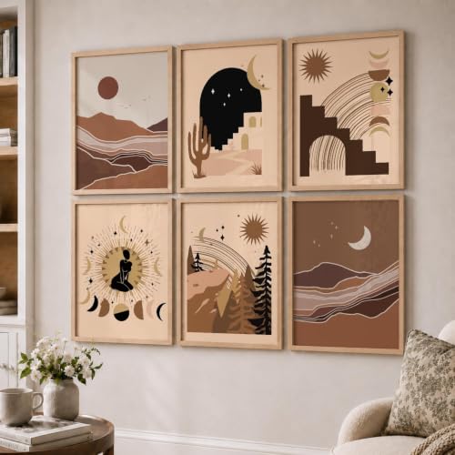 kotart Premium Digital Madhubani Paintings with Frame for Living Room Bedroom Office Room Decor - Pack of 6 (Art 1, 10x13 inch)|B0CNZH39HQ
