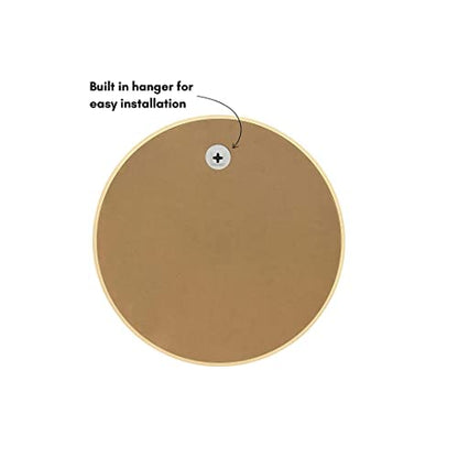 The Arts Box Round Wall Mirror I Metal Frame I Modern Design Metal Frame I Bathroom Wash Basin, Bedroom, Drawing Room (Black, 18)|B0CZHRM28H
