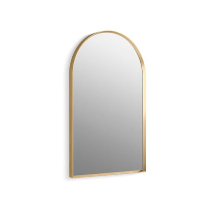 Kohler Essential Arch Mirror for Wall | HD Reflection with 100% Silver Coating | Decorative Mirror for Bedroom/Living Room/Bathroom | Brushed Gold Aluminium Frame, 508 x 813 mm|B0D7W7S3HD