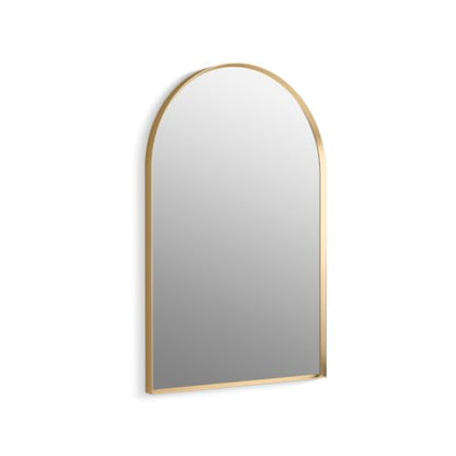 Kohler Essential Arch Mirror for Wall | HD Reflection with 100% Silver Coating | Decorative Mirror for Bedroom/Living Room/Bathroom | Brushed Gold Aluminium Frame, 508 x 813 mm|B0D7W7S3HD