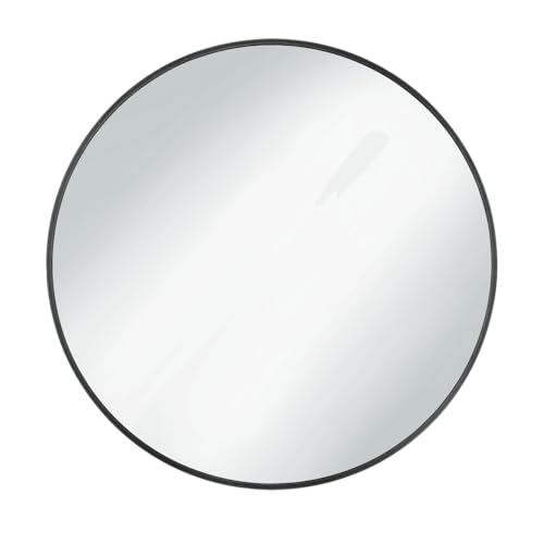The Arts Box Round Wall Mirror I Metal Frame I Modern Design Metal Frame I Bathroom Wash Basin, Bedroom, Drawing Room (Black, 18)|B0CZHRM28H