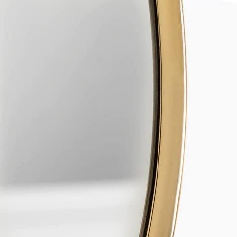 The arts box Round Mirror for Bathroom, Gold Circle Mirror for Wall Mounted, Modern Brushed Brass Metal Frame Round Mirror for Wall Decor, Vanity, Living Room, Bedroom, Framed (Gold, 18Inch)|B0CSQKL3X8