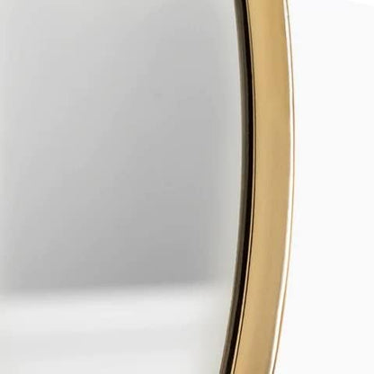 The arts box Round Mirror for Bathroom, Gold Circle Mirror for Wall Mounted, Modern Brushed Brass Metal Frame Round Mirror for Wall Decor, Vanity, Living Room, Bedroom, Framed (Gold, 18Inch)|B0CSQKL3X8