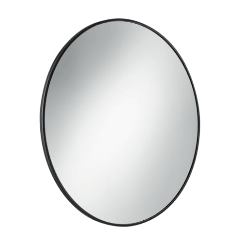 The Arts Box Round Wall Mirror I Metal Frame I Modern Design Metal Frame I Bathroom Wash Basin, Bedroom, Drawing Room (Black, 18)|B0CZHRM28H