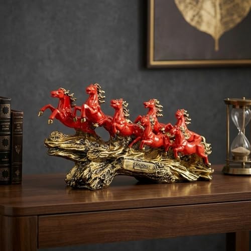 eCraftIndia Resin Running Horse Showpiece for Home Decor Office | Gift for Housewarming Birthday|B0GQBJZ9GW