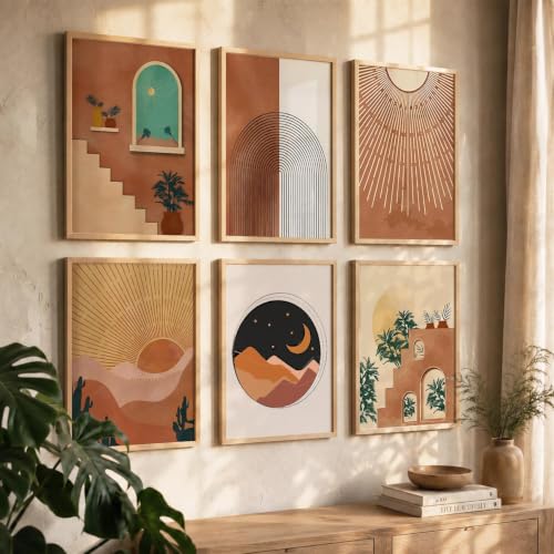 kotart Premium Digital Madhubani Paintings with Frame for Living Room Bedroom Office Room Decor - Pack of 6 (Art 1, 10x13 inch)|B0CNZH39HQ