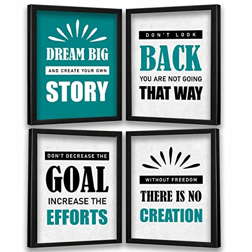 kotart - Motivational Quotes Wall Posters with Frame for Home and Office Wall Decor - Inspirational Quotes Wall Frames - Framed Posters for Living Room (Art 1, Small)|B0BM91RYZZ
