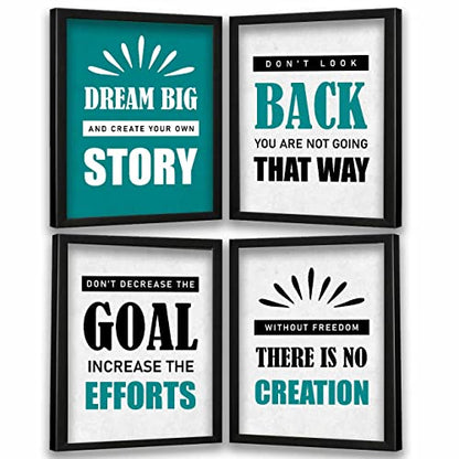 kotart - Motivational Quotes Wall Posters with Frame for Home and Office Wall Decor - Inspirational Quotes Wall Frames - Framed Posters for Living Room (Art 1, Small)|B0BM91RYZZ