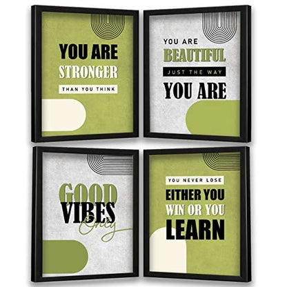 kotart - Motivational Quotes Wall Posters with Frame for Home and Office Wall Decor - Inspirational Quotes Wall Frames - Framed Posters for Living Room (Art 1, Small)|B0BM91RYZZ