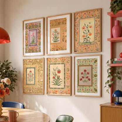 kotart Premium Digital Madhubani Art Paintings with Frame for Home Decor - Wall Painting for Living Room - Pack of 6 (10x13, painting for wall decoration)|B0CQTDMRD3