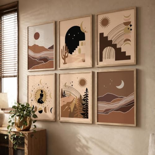 kotart Premium Digital Madhubani Paintings with Frame for Living Room Bedroom Office Room Decor - Pack of 6 (Art 1, 10x13 inch)|B0CNZH39HQ
