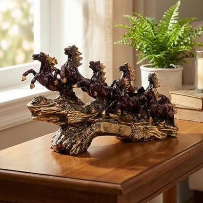 eCraftIndia Resin Running Horse Showpiece for Home Decor Office | Gift for Housewarming Birthday|B0GQBJZ9GW