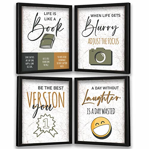 kotart - Motivational Quotes Wall Posters with Frame for Home and Office Wall Decor - Inspirational Quotes Wall Frames - Framed Posters for Living Room (Art 1, Small)|B0BM91RYZZ
