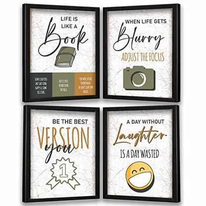 kotart - Motivational Quotes Wall Posters with Frame for Home and Office Wall Decor - Inspirational Quotes Wall Frames - Framed Posters for Living Room (Art 1, Small)|B0BM91RYZZ