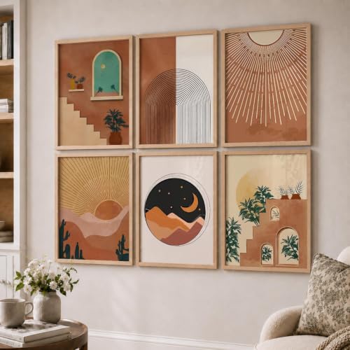 kotart Premium Digital Madhubani Paintings with Frame for Living Room Bedroom Office Room Decor - Pack of 6 (Art 1, 10x13 inch)|B0CNZH39HQ