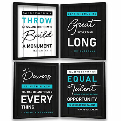 kotart - Motivational Quotes Wall Posters with Frame for Home and Office Wall Decor - Inspirational Quotes Wall Frames - Framed Posters for Living Room (Art 1, Small)|B0BM91RYZZ