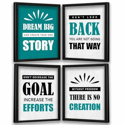 kotart - Motivational Quotes Wall Posters with Frame for Home and Office Wall Decor - Inspirational Quotes Wall Frames - Framed Posters for Living Room (Art 1, Small)|B0BM91RYZZ