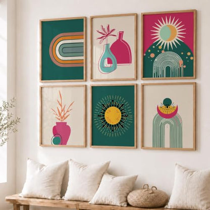 kotart Premium Digital Madhubani Art Paintings with Frame for Home Decor - Wall Painting for Living Room - Pack of 6 (10x13, painting for wall decoration)|B0CQTDMRD3