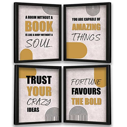 kotart - Motivational Quotes Wall Posters with Frame for Home and Office Wall Decor - Inspirational Quotes Wall Frames - Framed Posters for Living Room (Art 1, Small)|B0BM91RYZZ