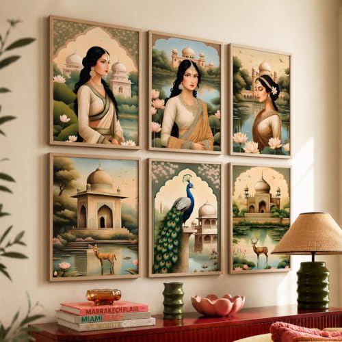 kotart Premium Digital Madhubani Art Paintings with Frame for Home Decor - Wall Painting for Living Room - Pack of 6 (10x13, painting for wall decoration)|B0CQTDMRD3